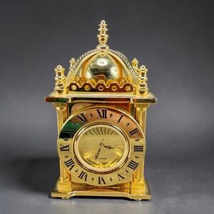 Bulova 1988 Miniature Gold Tone Dome Carriage Limited Edition Lantern Clock ASIS